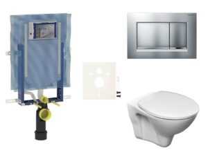 Cenovo zvýhodnený závesný WC set Geberit na zamurovanie + WC S-Line Pro SIKOGEZSLS30
