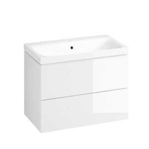 Kúpeľňová skrinka s umývadlom Cersanit Medley 80x61.5x45 cm biela lesk S801-351-DSM