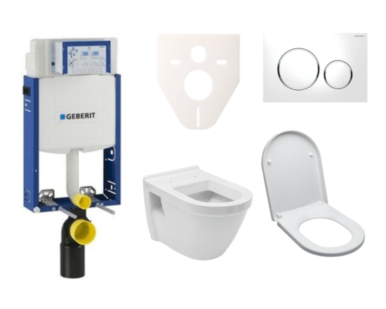 Cenovo zvýhodnený závesný WC set Geberit na zamurovanie + WC Vitra Integra vr. sedátka SIKOGE2V4