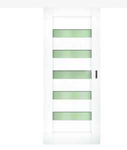 Interiérové dvere Naturel Accra posuvné 80 cm biele ACCRACPLB80PO + posuvný systém