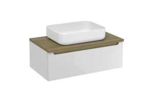 Kúpeľňová skrinka pod umývadlo Naturel Stilla 80x30x45 cm biela STILLAD08005DBK
