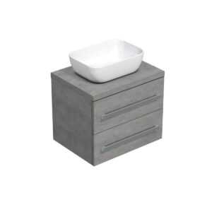 Kúpeľňová skrinka s doskou Naturel Cube Way 60x53x46 cm betón mat CUBE461603BE45