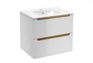 Kúpeľňová skrinka s umývadlom Naturel Stilla 60x60x45 cm biela STILLAD06056U1
