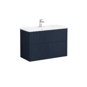 Kúpeľňová skrinka s umývadlom Vitra Root 100x67x46 cm modrá mat ROOTG100BINTS