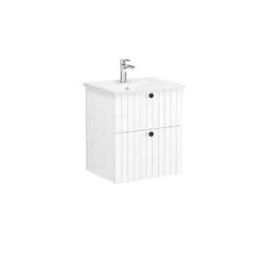 Kúpeľňová skrinka s umývadlom Vitra Root 60x67x46 cm biela mat ROOTG60WINTS