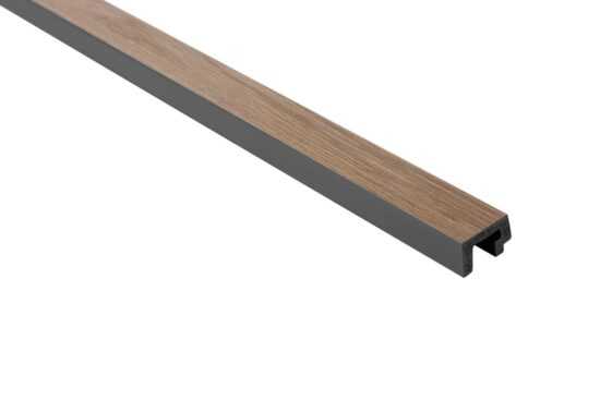 Obkladová lamela ľavé ukončenie Fineza Slat Large Grey oak 270x3