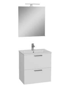 Kúpeľňová zostava s umývadlom zrcadlem a osvětlením VitrA Mia 59x61x39